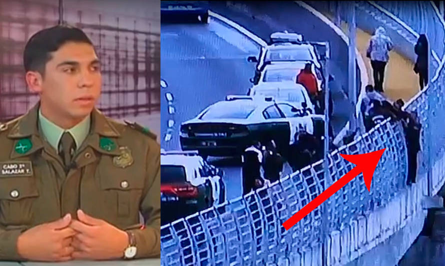 Carabinero que evitó suicidio en el viaducto: "veo el vídeo y me tiemblan las manos y los pies"