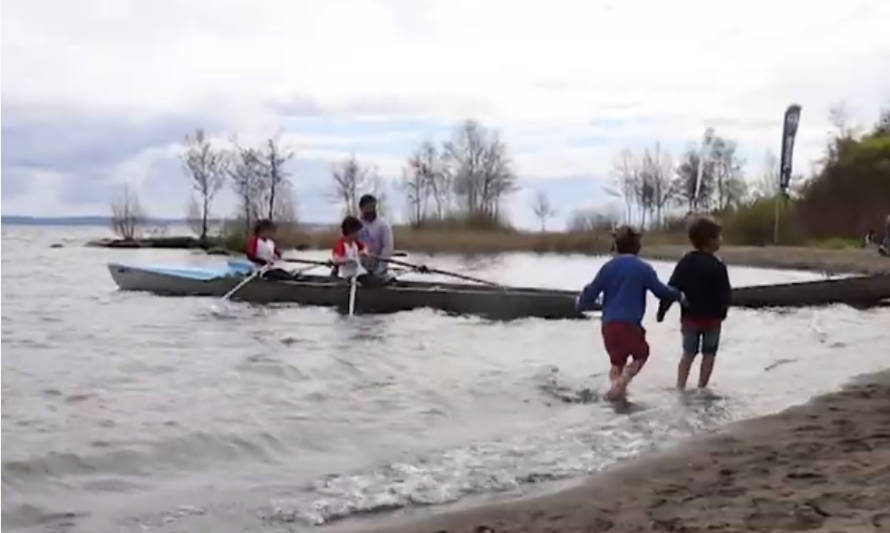 Debuta el remo escolar en el Lago Llanquihue