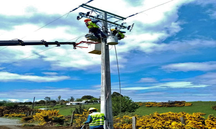 Saesa realiza trabajos para mejorar fortalecer su red en Puerto Montt