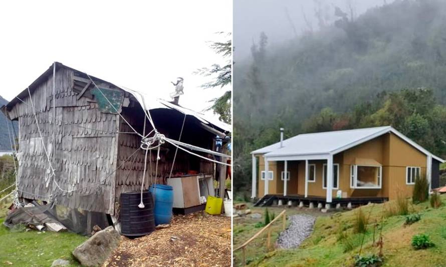 Serviu mejoró vivienda en la comuna de Hualaihué: Así luce el antes y después