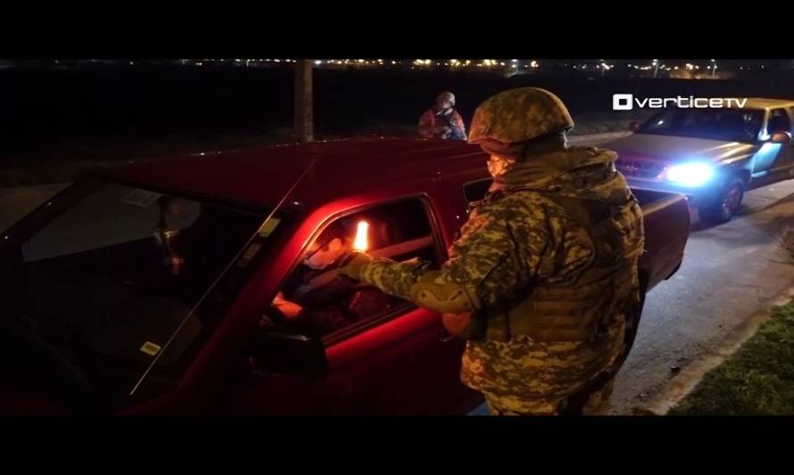 13 Detenidos tras ronda de fiscalización de toque de queda en Puerto Montt