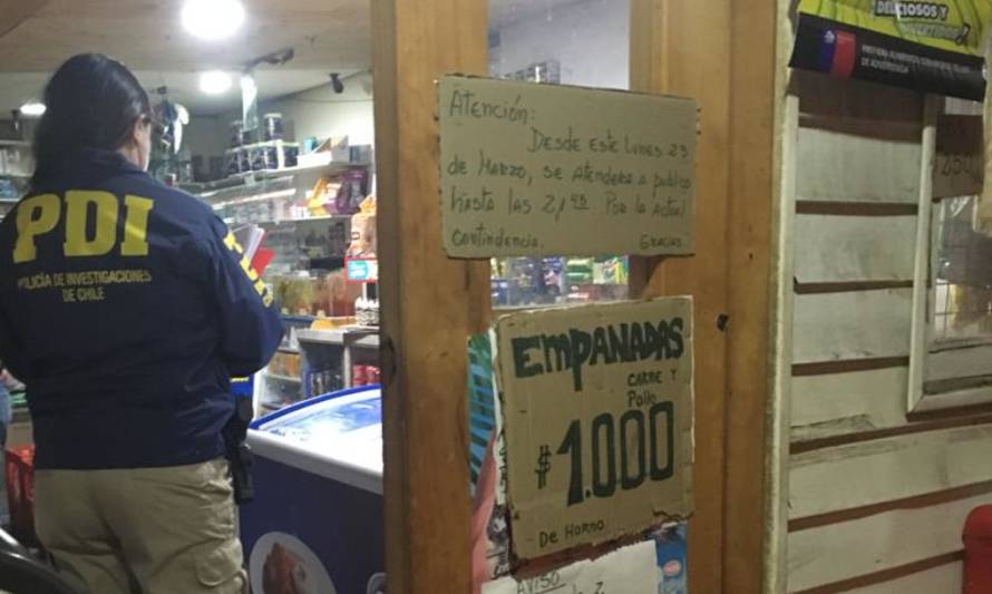 Bicrim La Unión investiga robo con intimidación a local comercial