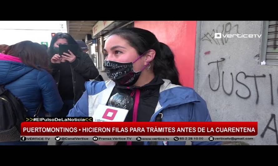 Largos tiempos de espera y filas marcaron la mañana previa a Cuarentena en Pto. Montt