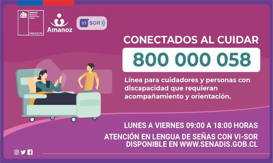 SENADIS: línea gratuita para  personas con discapacidad