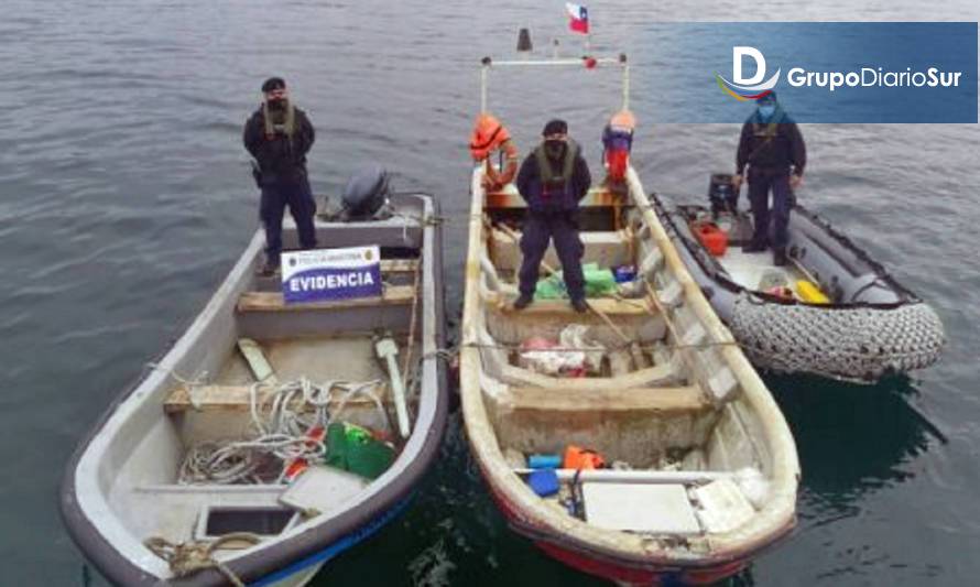 Armada recuperó embarcaciones robadas en Dalcahue