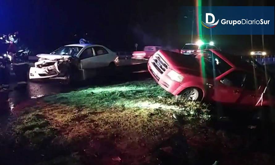 Un lesionado tras violenta colisión en las cercanías de Osorno