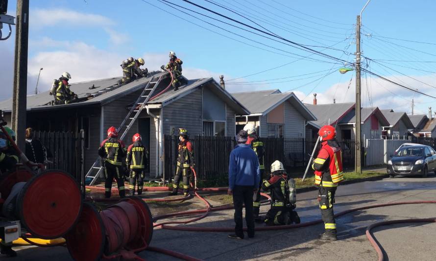 Ultima semana de julio partió con un incendio en sector Puerta Sur 