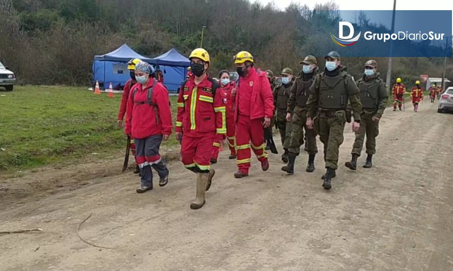 Realizan 13° jornada de búsqueda de joven desaparecido en Osorno