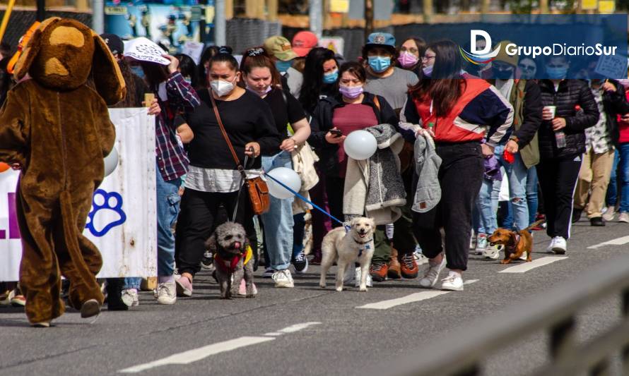 Familias puertomontinas marcharon por los derechos de los animales