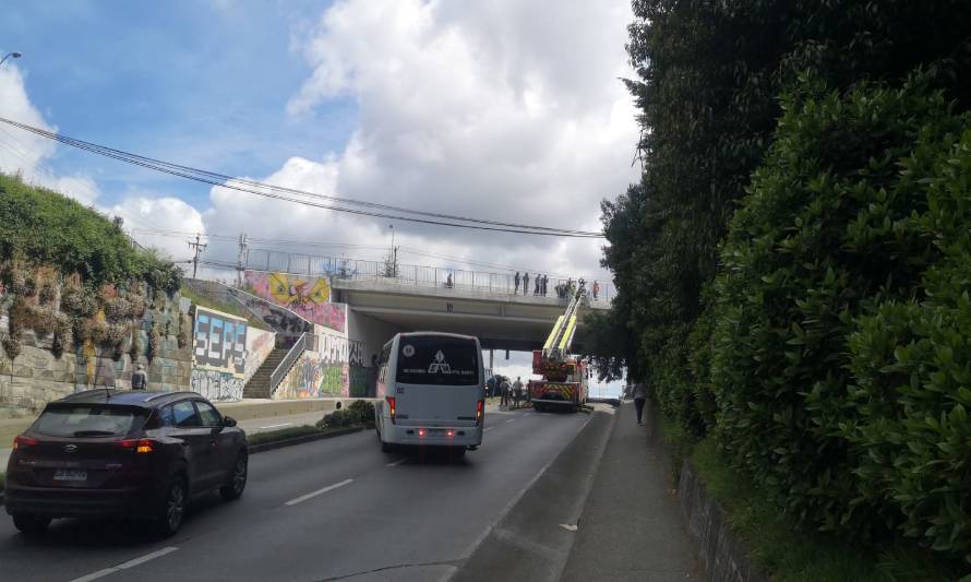 Una mujer de 35 a 40 años intentó lanzarse desde puente sobre nivel de Presidente Ibáñez