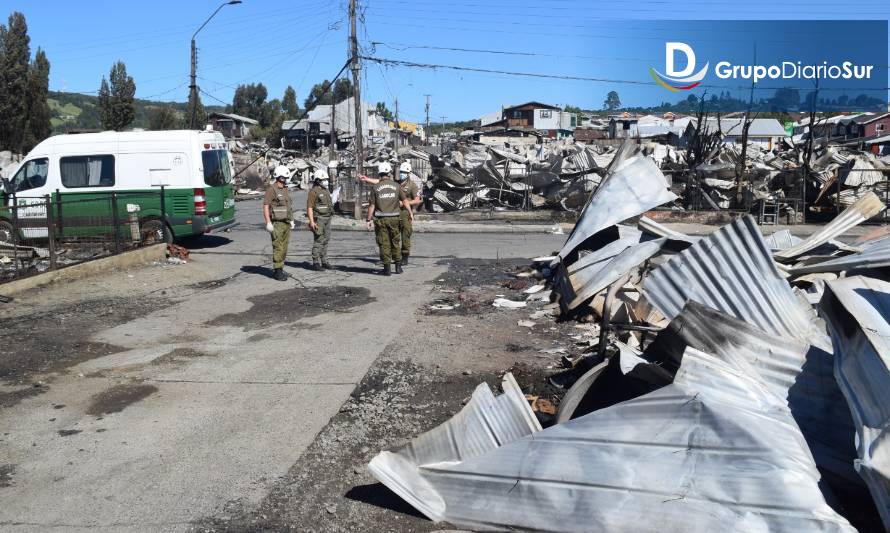 Incendio en Castro: decretan estado de excepción en la comuna