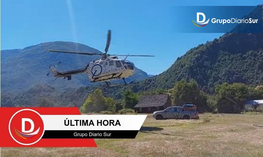 Salvaron providencialmente en helicóptero que capotó en Cochamó