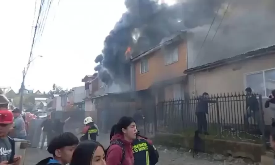 Tres viviendas ardieron producto de incendio en población Padre Hurtado 