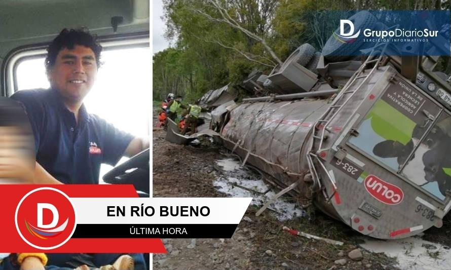 Conductor de camión lechero murió en accidente este domingo en Río Bueno