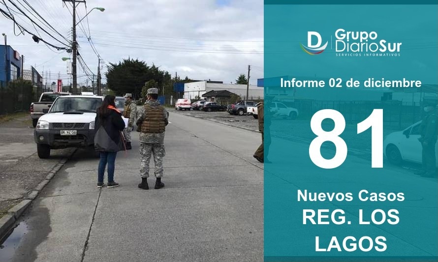 81 casos: Región de Los Lagos reportó cifra más baja desde octubre