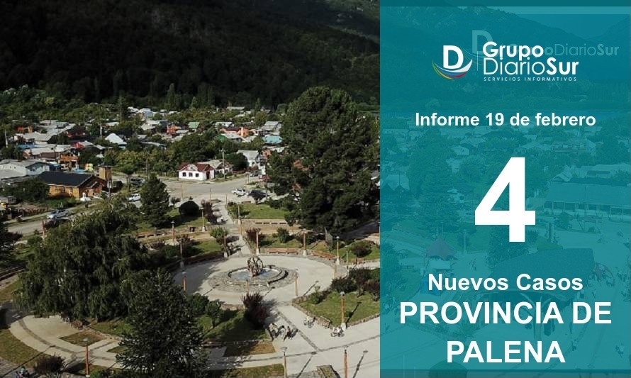 Provincia de Palena reporta 4 casos nuevos de covid-19