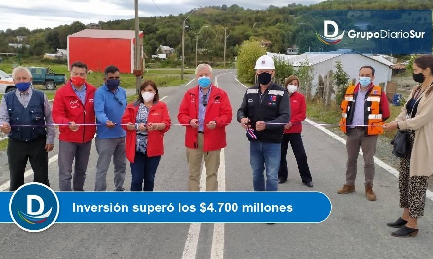 Inauguran pavimentación de 23 kilómetros de ruta en Chaitén 