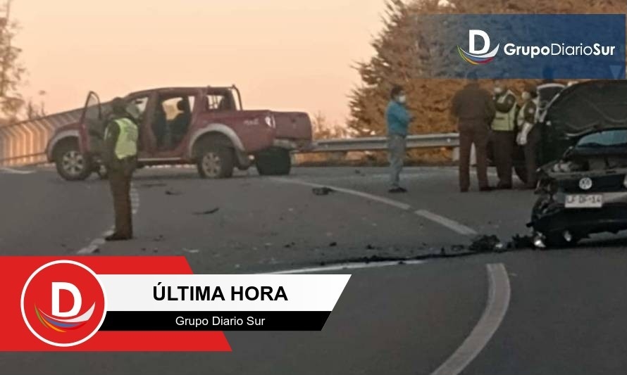 3 lesionados en colisión en Ruta 5 Sur